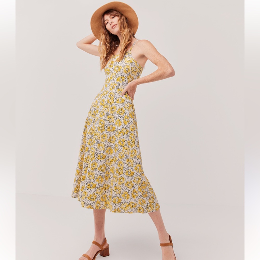 Pact Organic Cotton Floral MIDI Dress